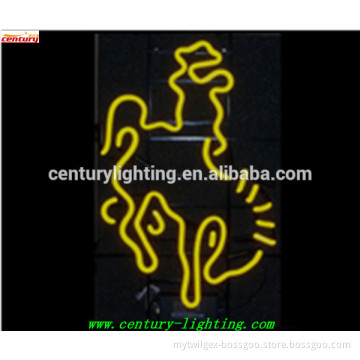 bronco rider neon light